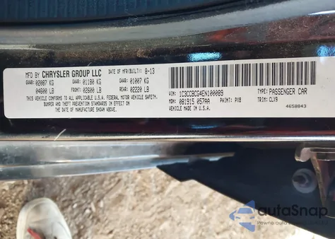 2014 Chrysler 200 Limited from USA, damaged, VIN 1C3CCBCG4EN100089